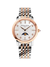 Frederique Constant Slimline Ladies Moonphase Damenuhr - FC-206MPWD1S2B